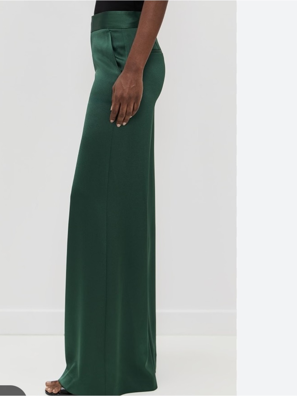 ALICE AND OLIVIA Elegant Green Wide-Leg Dress Pants - Picture 12 of 17